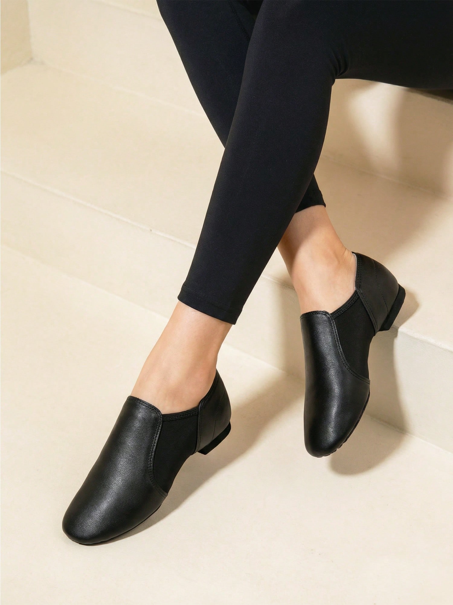 Sneakers - Sapatos de Jazz em Couro Macio,